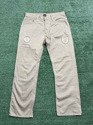 Stussy x Levi's Size 32x30 Logo Patch Khaki Chino Pants - Japan