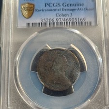 1808 Draped Bust Half Cent PCGS 46905169 Env Damage AG Detail Cohen 3