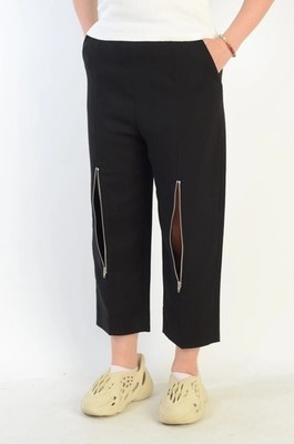 パンツ CELINE Zipper Wool Flare Pants CÉLINE Old Celine Phoebe Philo Fall 2015 Black Wool Zip