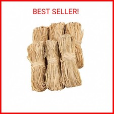 300g Natural Raffia Ribbon Raffia Grass 6PCSx50g Sukh Raffia Straw for Florist