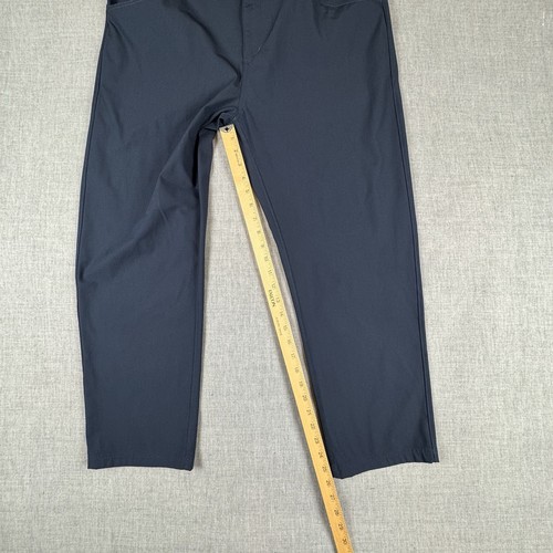 Vuori Meta Pants Mens Short 38 x 26 Blue Ocean 5 Pocket Flat Front Athleisure - Picture 8 of 11