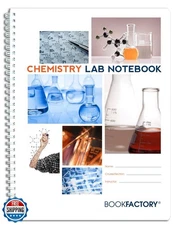 BookFactory Chemistry Lab Notebook, 8.5x11 Inches, 150 Pages (LAB-150-7GW)