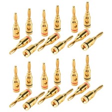 Banana Plugs Open Screw 24K Gold Plated Plugs Audio Jack Connector for5259