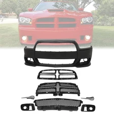 Front Bumper Cover Fascia Grille Assembly For Dodge Charger SRT 8 2008-14 Primed