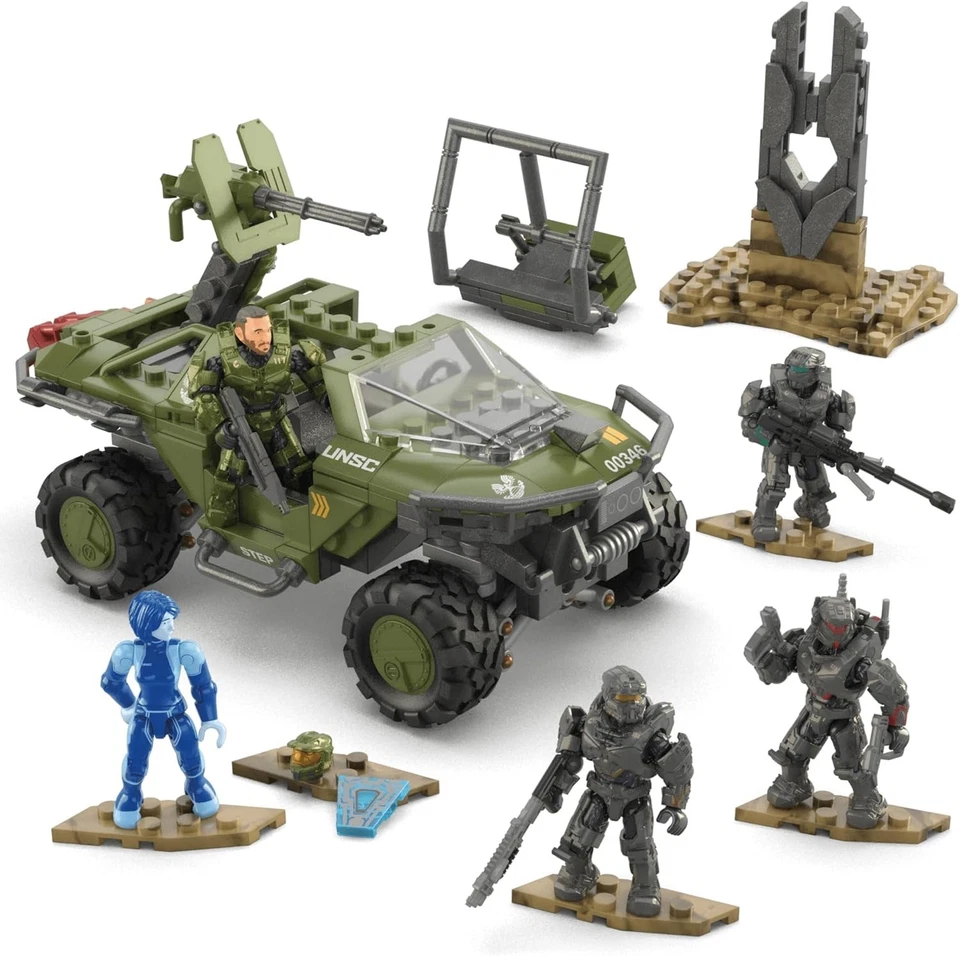 MEGA Halo The Series Vehicle Building Toys Set, FLEETCOM Warthog ATV with 469pcs - Image 2 of 4