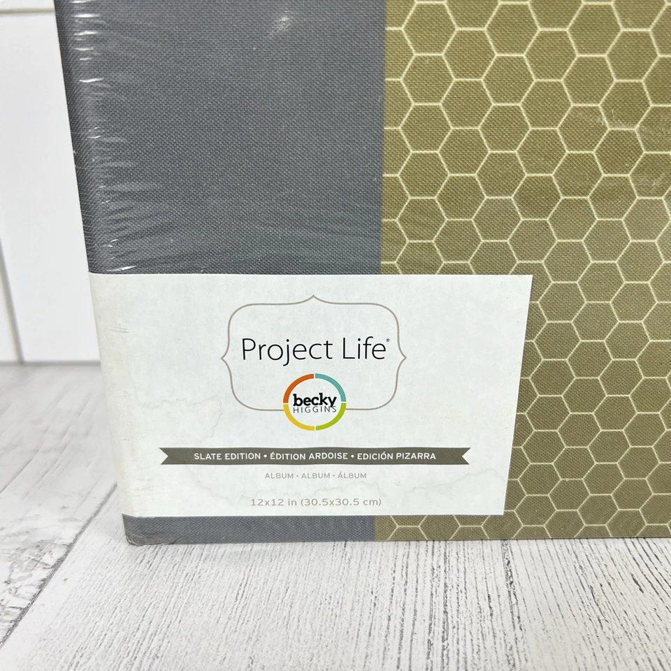 Libro de recortes Project Life de Becky Higgins 12x12 edición pizarra, patrón de panal Foto 3 de 4
