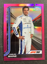 136/250 Pink Refractor Carlos Sainz Portrait #18  2025 Topps Chrome Formula 1 F1