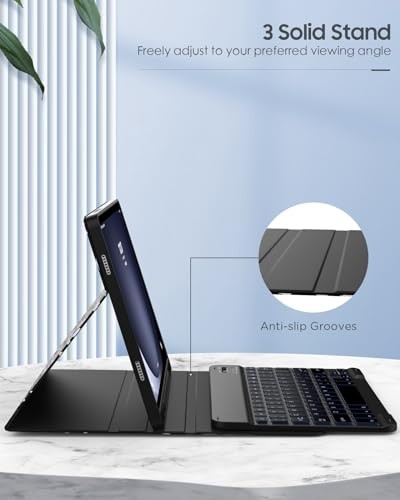 Keyboard Case for Galaxy Tab A9 Plus Case with Keyboard, Black Notebook - Picture 6 of 8