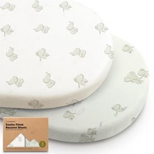2-Pack Organic Baby Bassinet Sheets Boys Girls 100 Cotton Bassinet Mattress
