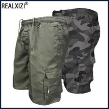 Men Military Tactical Cargo Shorts Summer Loose Multi Pocket Outdoor Pants