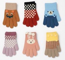 Kids Gloves 3 Pack Boys & Girls Warm Thermal Stretch Glove Assorted New 6-15 Yrs