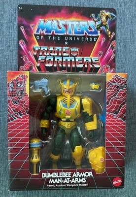 Mattel Masters of the Universe X Transformers BUMBLEBEE ARMOR MAN-AT-ARMS NEW