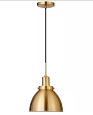 Meyer Cross Madison 1-light Brushed Brass Pendant Light With Metal Shade