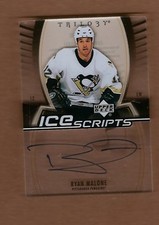 Ryan Malone 2006-07 Trilogy Ice Scripts Auto Penguins