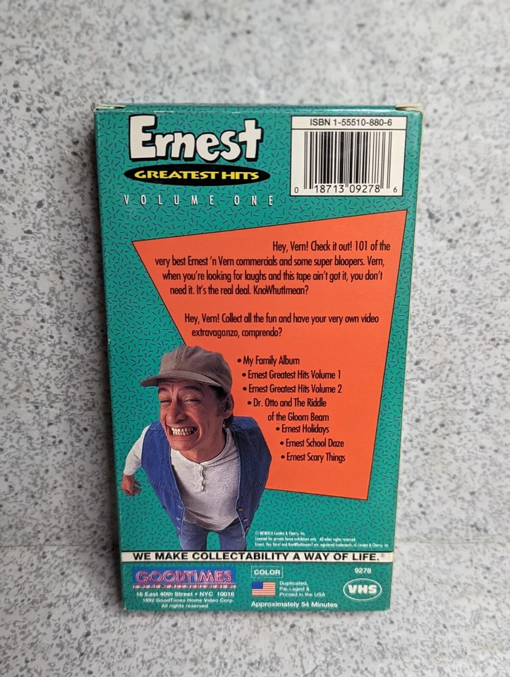 Ernest Greatest Hits Volume One (1992 VHS) Jim Varney Good Times Video - Image 2 of 4