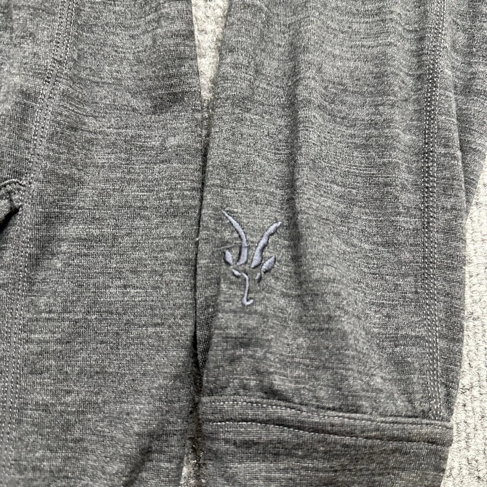 Sudadera con capucha para mujer Ibex de lana merino pequeña gris con certificación Zque Canadá Foto 3 de 4