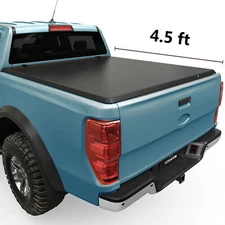4.5ft Soft Tonneau Cover Roll-Up For 2022-2024 2025 Ford Maverick Truck Bed