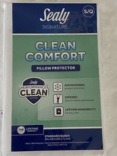 Sealy Signature Standard / Queen Pillow Protector zippered antimicrobial 17602