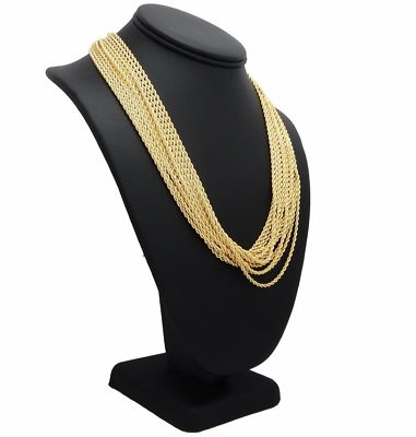 12 Piece Rope Chain Necklace 3mm 24'' inch 14k Gold Plated Wholesale Lot