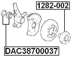 Front Wheel Bearing 38X70X37 Fits Hyundai 05083-332AA, 51718-29100, 51720-02000, - Picture 2 of 6