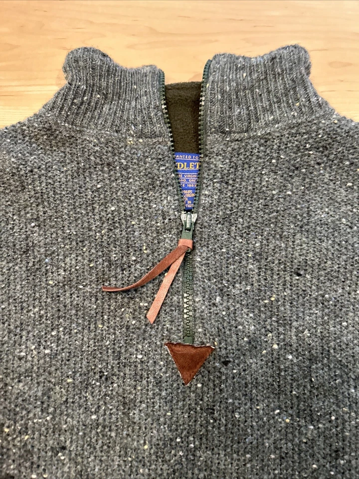 Pendleton Sweater Mens 1/4 Zip 100% Wool Speckled Long Sleeve Sz M Pockets - Image 4 of 4