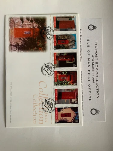Isle of Man First Day Cover FDC 1999 Post Boxes set on IOM Cover UNADDRESSED