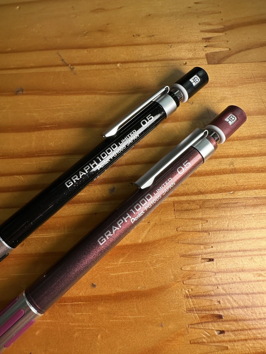 Pentel Graph 1000 Limited Edition Mechanical pencil set of 2 Pearl