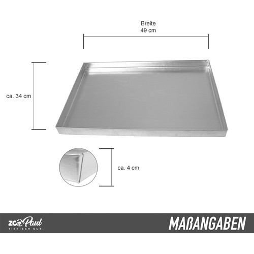 Aschekasten 49x34cm Aschebehälter Grill Kasten Ofen Kamin Schale BBQ NEU - Picture 2 of 2
