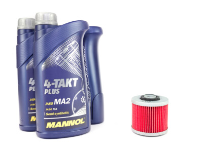 Motoröl Set 10W40 Ölfilter KN145 3 Liter für Derbi 659 MZ MUZ Yamaha BT Sachs