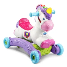 Prance Rock Learning Unicorn Rocker Ride Toy Toddler Baby Music Sound FX Pretend