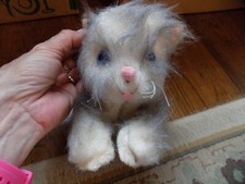 Vtg RARE Knickerbocker Toy Animals of Distinction Plush Gray Persian Cat Kitten