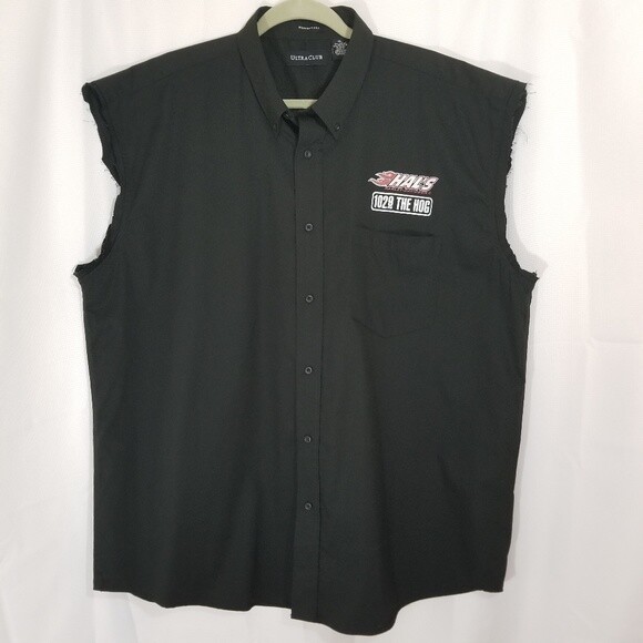 HarleyDavidson Sleeveless Button Front Black Shirt Milwaukee Bob and