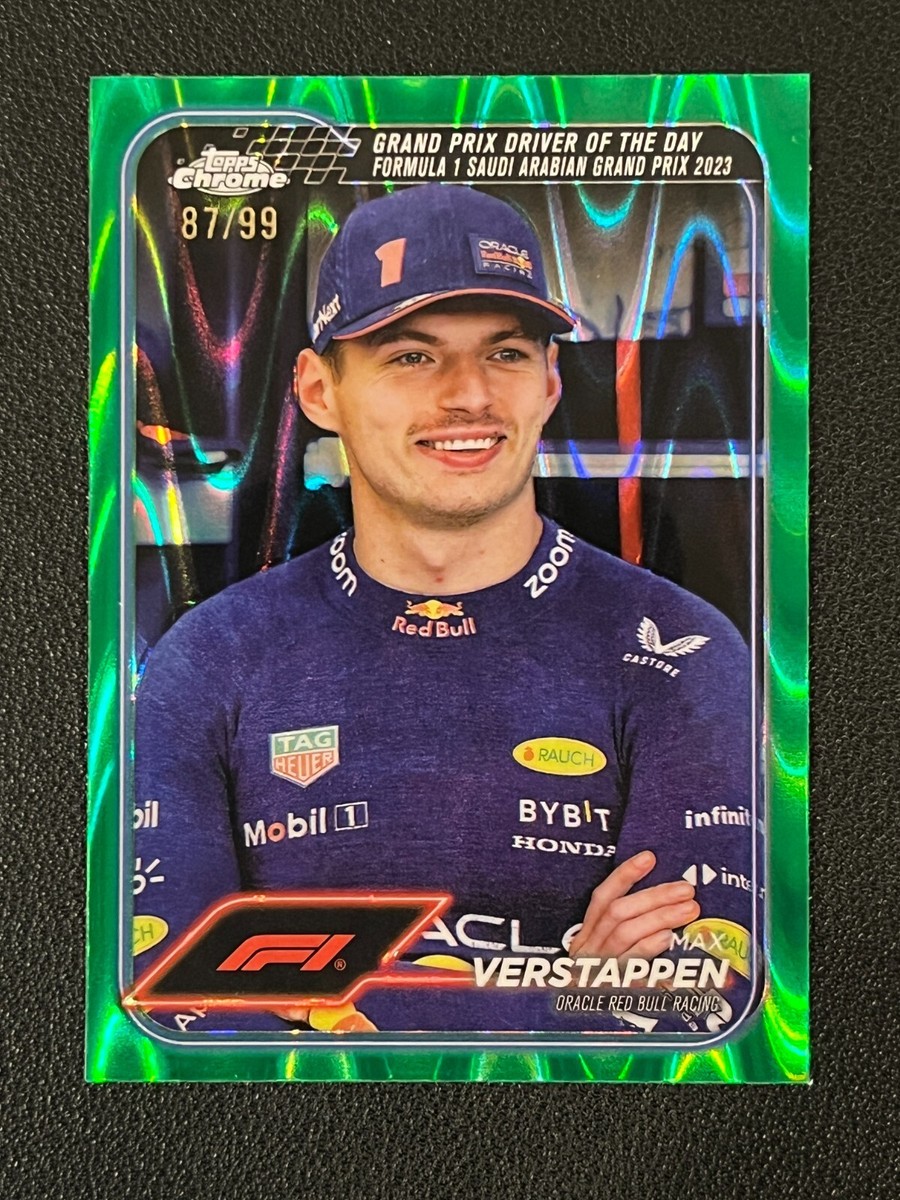Max Verstappen 2024 Topps Chrome F1 Formula 1 Driver Day Green