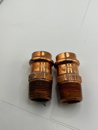 QTY 2 CONEX BANNINGER 3/4" x 3/4" B Press Copper Male Adapter PxMPT 1558931