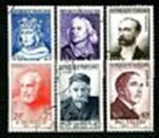 FRANCE STAMP TIMBRES 1954 YVERT N° 989 / 994 " CELEBRITES 1954 " OBLITERES TTB