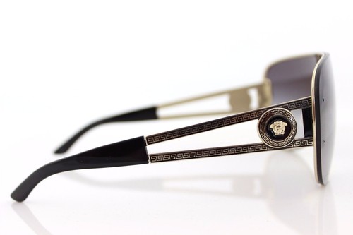 NEW Genuine VERSACE Rock Icons Pale Gold Shield Metal Sunglasses VE 2166 1252/8G - Picture 5 of 10