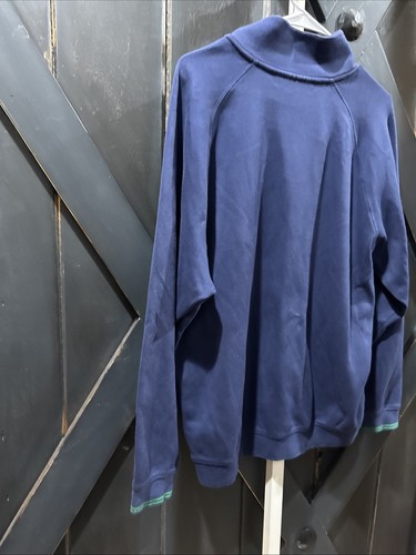 MASTERS COLLECTION 1/4 Zip Pullover Sweatshirt Pima Cotton Golf Navy Men’s Sz L - Picture 11 of 14