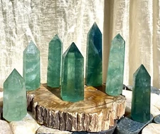 Wholesale Lot 1 Lb Green Fluorite Obelisk Tower Point Crystal Natural Energy