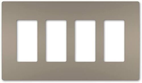 RWP264NI -RADIANT FOUR GANG SCREWLESS WALL PLATE - NICKEL FINISH - Picture 1 of 3