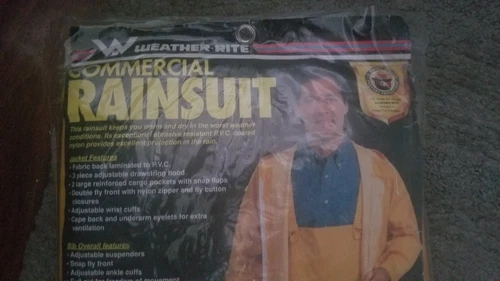 Rainsuit - Weather-Rite Commercial Rainsuit / Yellow / New in Package / Size XL image 4
