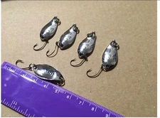 Fishing Spoon x 5pcs single hook Trout Perch Chub Lure. ✅🇬🇧U.K. STOCK.