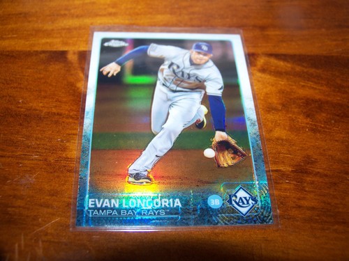 RAYS EVAN LONGORIA 2015 TOPPS CHROME REFRACTOR #178