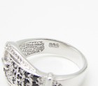 925 Silver  Sapphire & White Cubic Zirconia Belt Style Band Ring Sz 7  RG3425 — photo 6