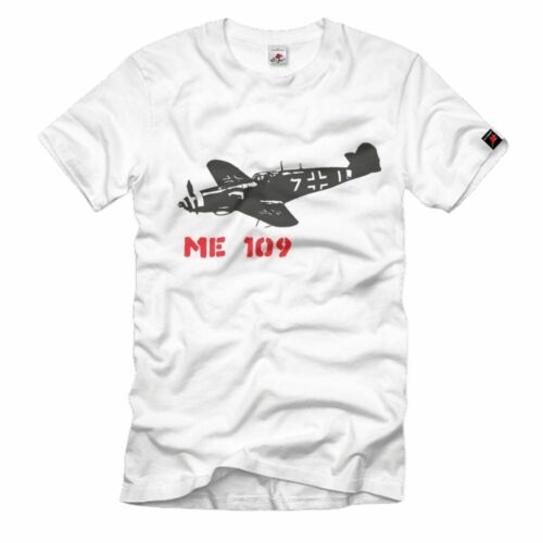 Me 109 Jagdflugzeug Luftwaffe WK WH Flugzeug Nachtjäger - T Shirt #2076 - Bild 1 von 2