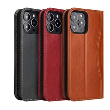 For iPhone 11 12 13 14 15 16 Pro Max New Genuine Leather Case Skins Cover Shell
