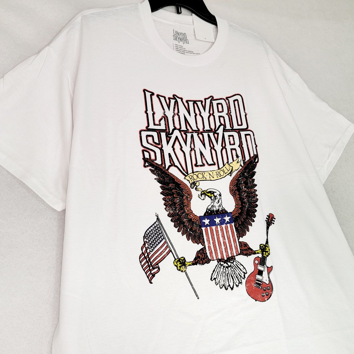 【USA古着】レーナードスキナードラグランTシャツ2XL イーグル　USA国旗 USA古着】レーナードスキナードラグランTシャツ2XL イーグル USA国旗