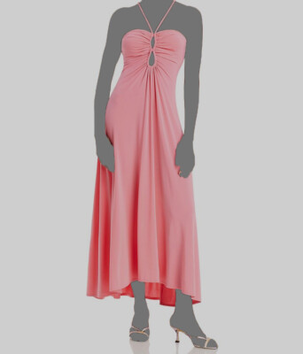 $450 A.L.C. Women's Pink Ruched Cutout Halter Julieta Maxi Dress Size XL |  eBay