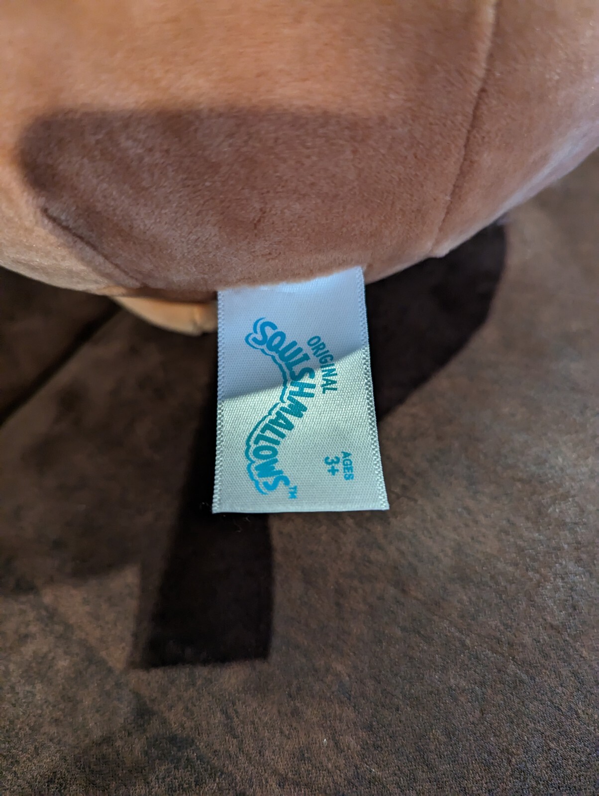 Benny Squishmallow 7 inch Bigfoot Sparkly Gold Tinsel Hair Brown New