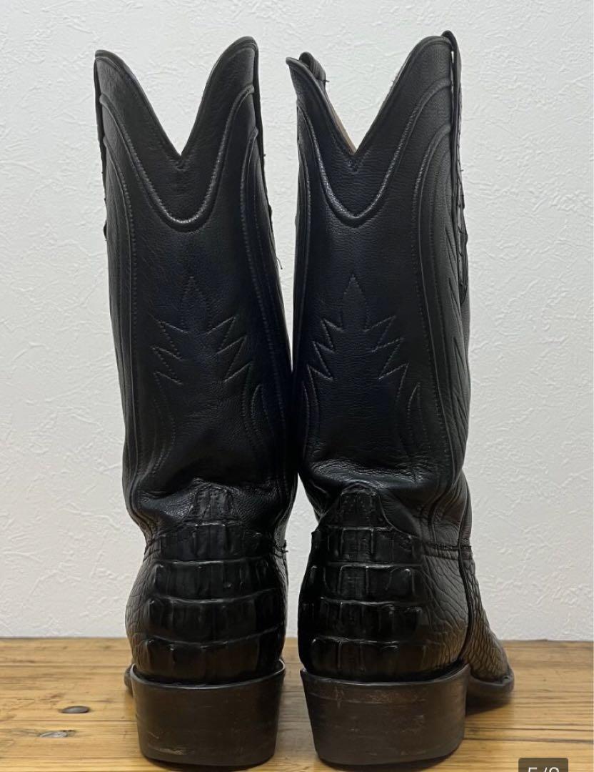 BLACK JACK Cowboy Boots Alligator Hornback Boots dark navy Size 8D eBay