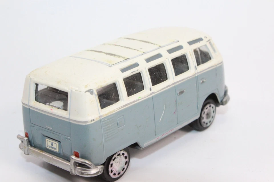 VW T1 SAMBA 1960 MAISTO 1/43 AUTO VOLKSWAGEN VAN FURGONE MODELLINO VINTAGE - Immagine 4 di 4